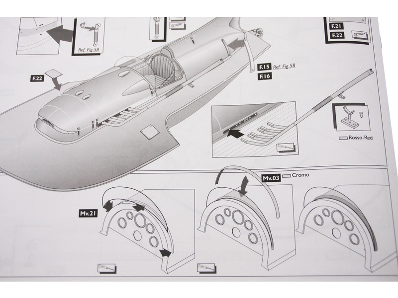 AMATI Arno XI Ferrari pretekársky čln 1:8 kit