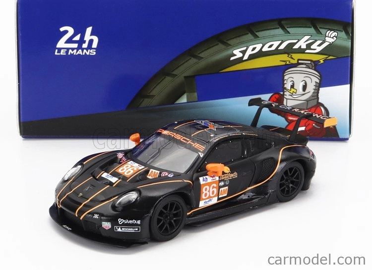 Spark-model Porsche 911 991 Rsr-19 4.2l Team Gr Racing N 86 24h Le Mans 2022 M.wainwright - R.pera - B.barker 1:64 Black