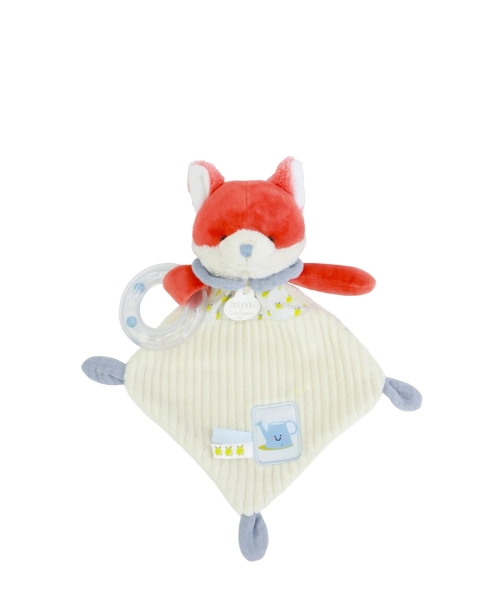 Doudou Dárková sada Plyšová liška Romarin s chrastítkem 21 cm