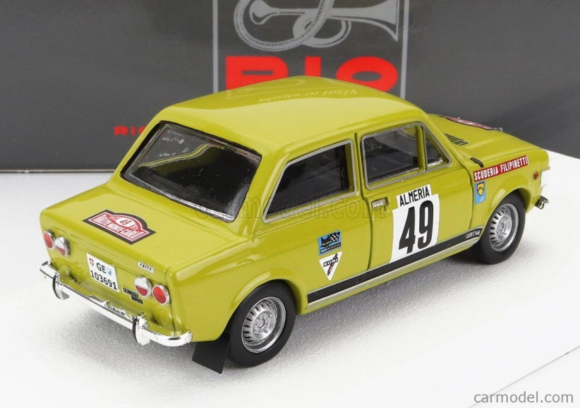 Rio-models Fiat 128 Rally N 49 Rally Montecarlo 1972 P.lier - J.p.frattini 1:43 Zelená