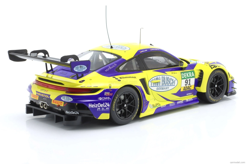 Ixo-models Porsche 911 992 Gt3 R Team Joos By Racemotion N 91 Adac Gt Masters 2023 Finn Gehrsitz - Sven Muller 1:18 Žlutá Modrá