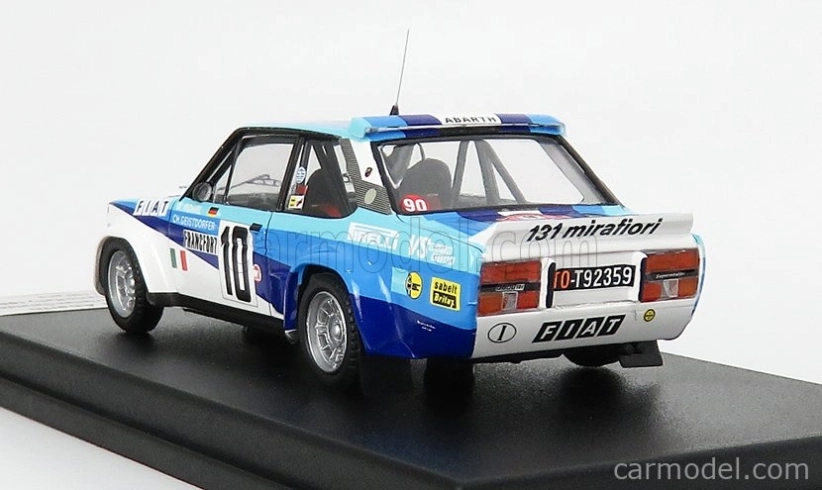 Trofeu Fiat 131 Abarth Team Fiat Italia N 10 Winner Rally Montecarlo 1980 W.rohrl - C.geistdorfer 1:43 Bílá Modrá