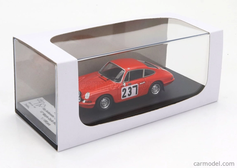 Trofeu Porsche 911 T Coupe N 237 Rally Montecarlo 1968 Ake Andersson - Sven Olof Svedberg 1:43 Orange