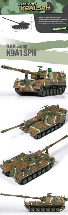 Model Kit military 13561 - R.O.K. Army K9A1 SPH (1:35)