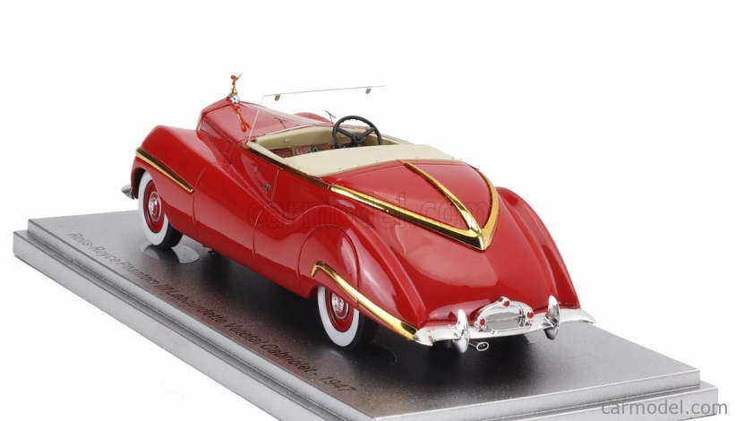 Kess-model Rolls royce Phantom Iii Labourdette Vutotal Cabriolet Open 1947 1:43 Red Gold