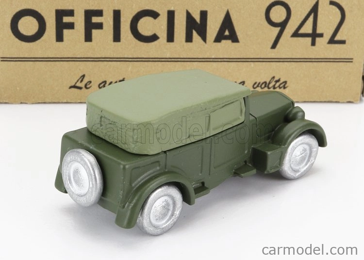 Officina-942 Fiat 1100 Militare Cabriolet Closed 1939 1:76 Vojenská Zelená