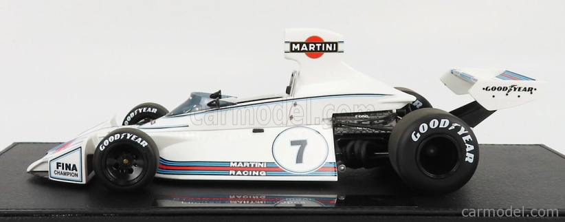 Gp-replicas Brabham F1 Ford Bt44b Martini N 7 Season 1975 Carlos Reutemann - Con Vetrina - With Showcase 1:18 Bílá