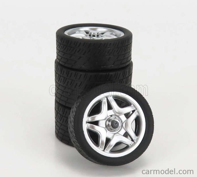 Sada príslušenstva 4x disky kolies a ráfiky pre Ferrari F50 1995 1:18 Silver Black