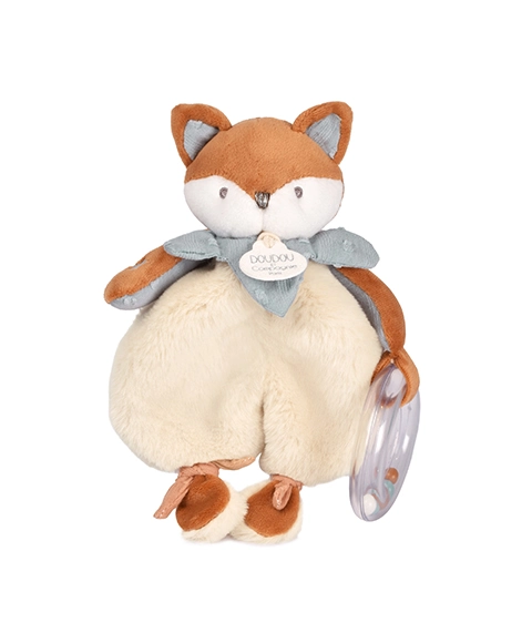 Doudou Dárková sada Plyšová liška Timo s chrastítkem 18 cm