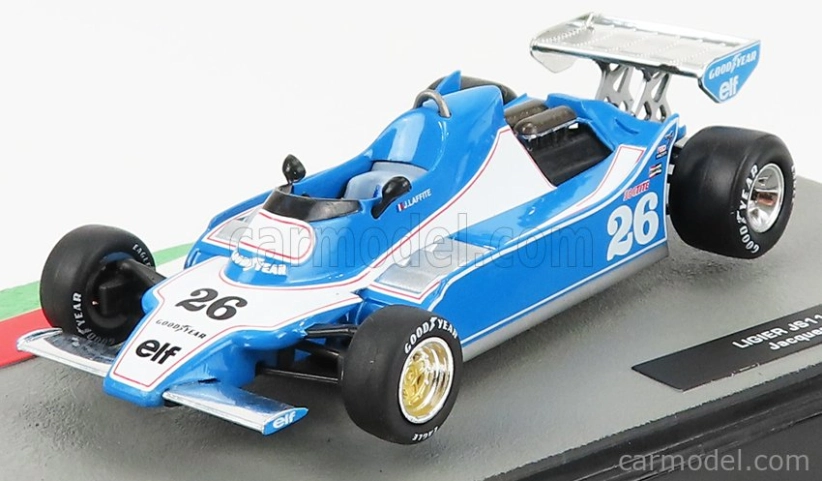 Edicola Ligier F1 Js11 N 26 Sezóna 1979 Jacques Laffite 1:43 Svetlo modrá biela