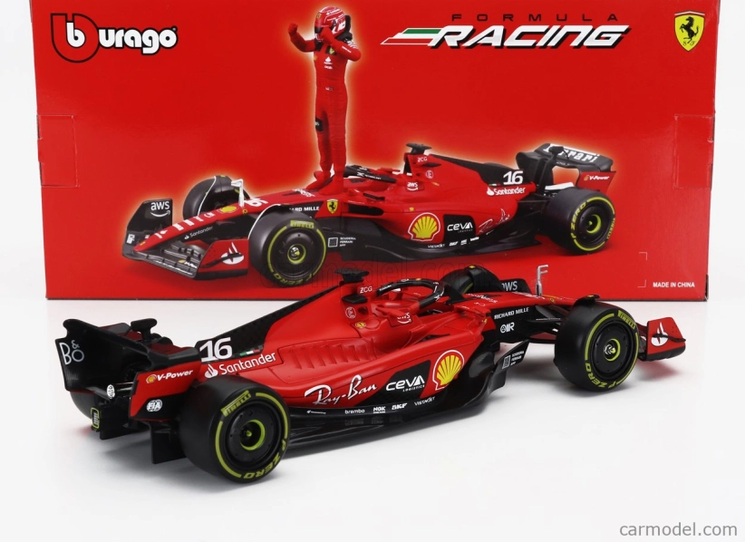Bburago Ferrari F1 Sf-23 Team Scuderia Ferrari N16 Sezóna 2023 Charles Leclerc 1:24 červená čierna