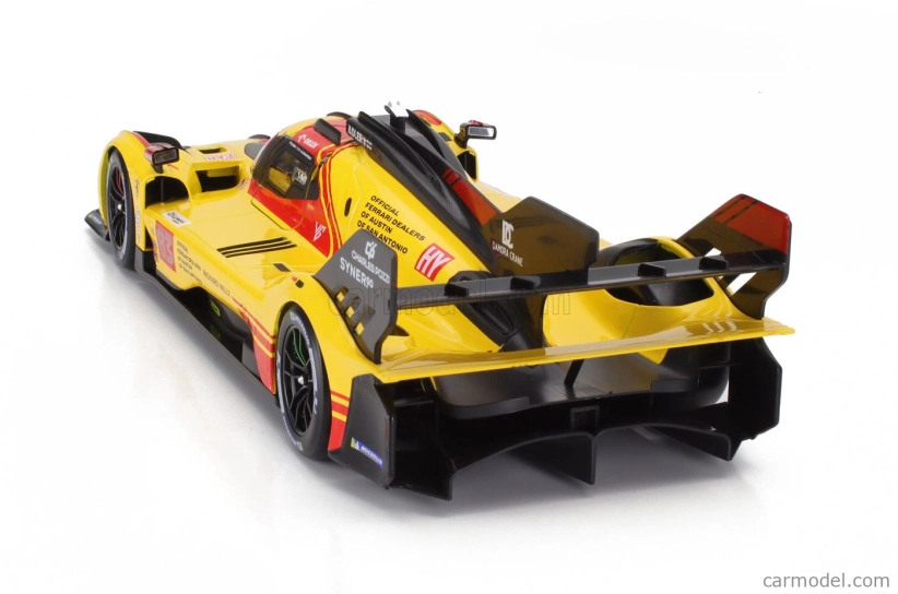 Bburago Ferrari 499p 3.0l Turbo V6 Team Af Corse N  83 24h Le Mans 2024 Robert Kubica - Robert Shwartzman - Yifei Ye - Con Vetrina - With Showcase 1:18 Žlutá Červená