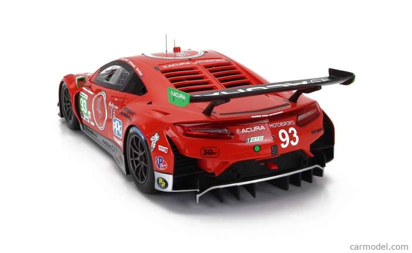 Truescale Acura Nsx Gt3 Evo22 Team Racers Edge N 93 Gtd Class 24h Daytona 2023 R.briscoe - D.formal - A.harrison - K.marcelli 1:18 Red