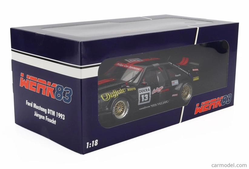 Werk83 Ford usa Mustang 5.0 N 13 Dtm Season 1993 Jurgen Feucht 1:18 Černá Červená