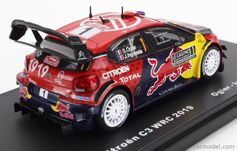 Edicola Citroen C3 Wrc Team Total Wrt N 1 Winner Rally Montecarlo 2019 S.ogier - J.ingrassia 1:43 Červená Modrá Žltá