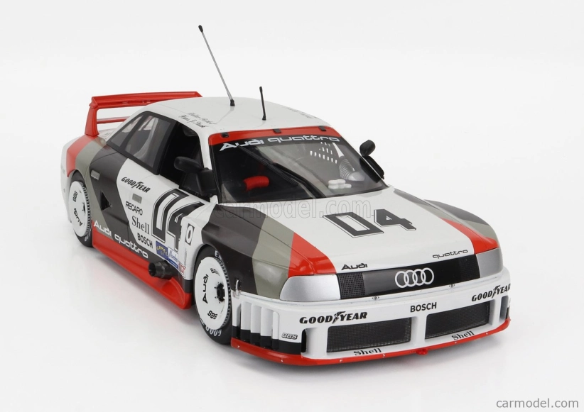 Werk83 Audi 90 Quattro Team Audi Sport N 4 Miller High Life 500km Imsa 1989 Walter Rohrl - Hans Joachim Stuck 1:18 Bílá Šedá Červená