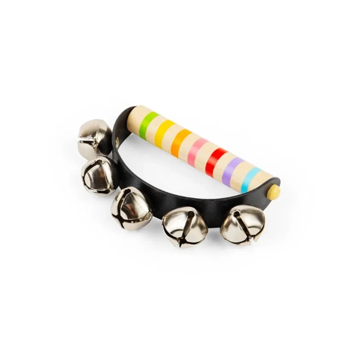 Bigjigs Toys Rolničky s dřevěnou rukojetí