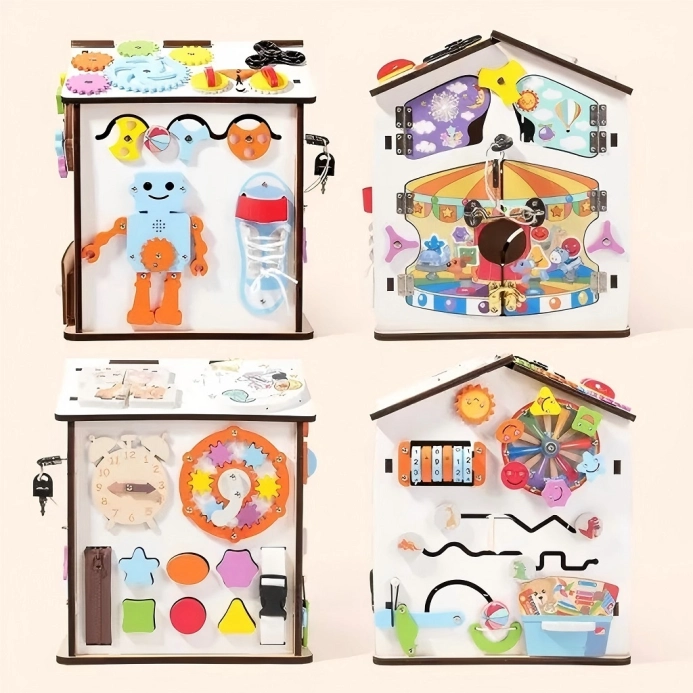 2Kids Toys Activity board Domček biely – poškodený obal