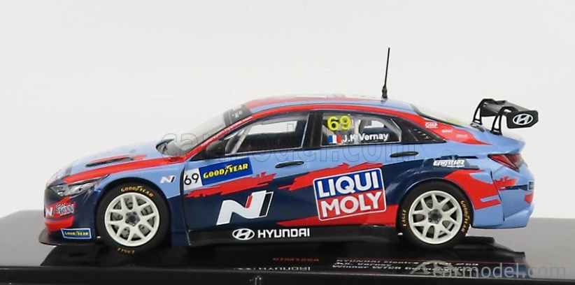 Ixo-models Hyundai Elantra N Tcr Team Liqui Moly N 69 Wtcr Nemecko 2021 J.k.vernay 1:43 Light Blue Red