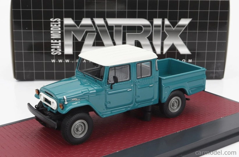 Matrix scale models Toyota Hj45 Land Cruiser Crew Cab Pick-up 1979 1:43 Zelená Bílá