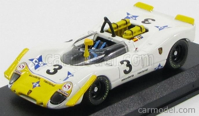 Najlepší model Porsche 908/2 N 3 Jarama 1970 Wisell - Bagration 1:43 Bielo-žltá