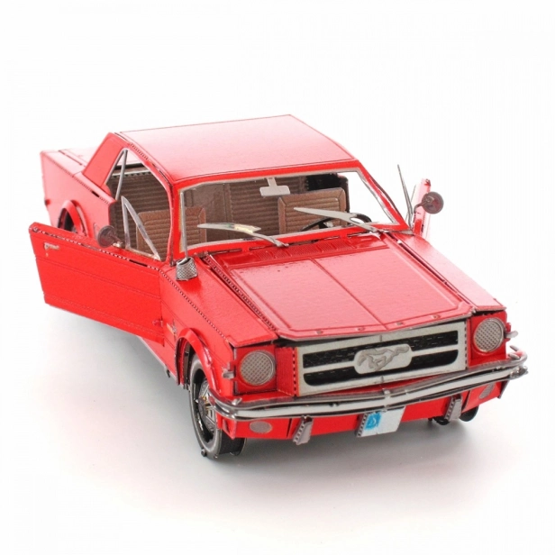 Oceľová stavebnica Ford 1965 Mustang, červená