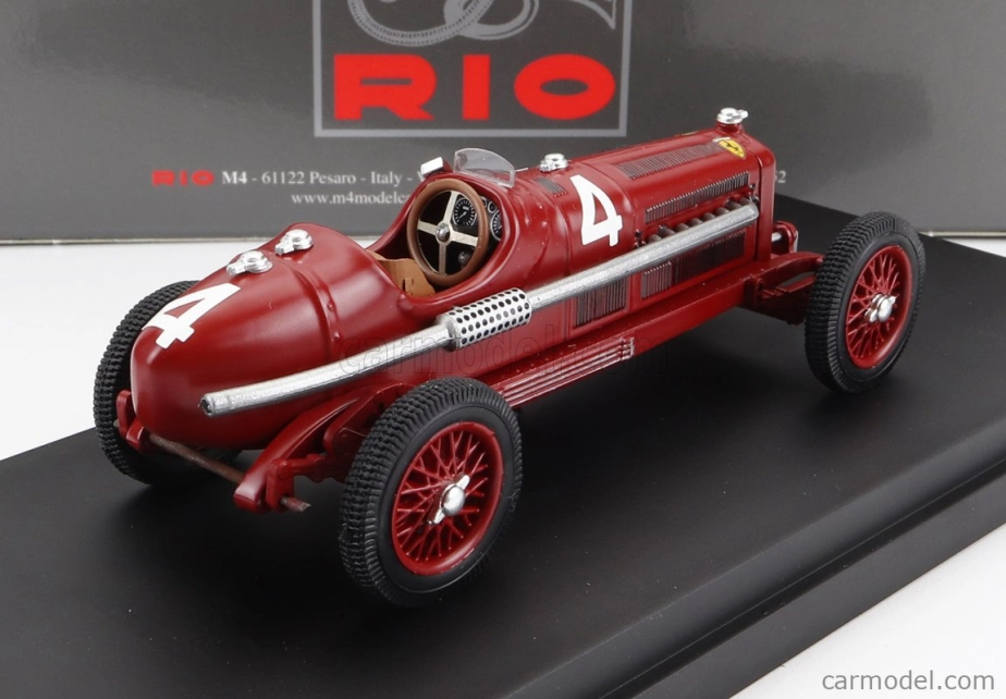 Rio-models Alfa romeo P3 Tipo B N 4 2nd Circuito Di Modena 1934 Achille Varzi 1:43 Červená