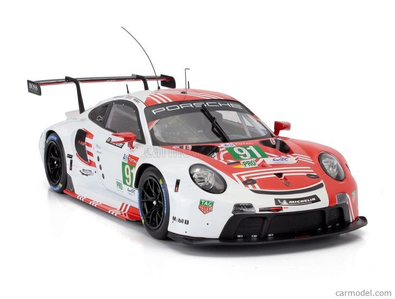 Ixo-models Porsche 911 991-2 Rsr N 91 24h Le Mans 2020 Gianmaria Bruni - Richard Lietz - Frederic Makowiecki- Porsche 917 Tribute Design 1:18 Red