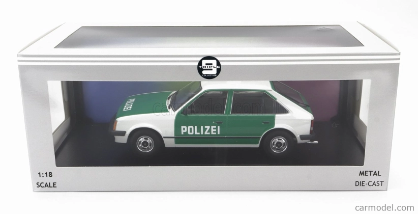 Triple9 Opel Kadett D Polizei Police 1984 1:18 Bílá Zelená