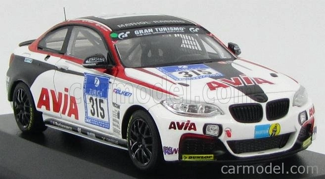 Minichamps BMW radu 2 M 235i Team Mathol Racing E.v. N 315 24h Nurburgring 2014 Serrano - Wawer - Chapel - Heinrich 1:43 Biela čierna