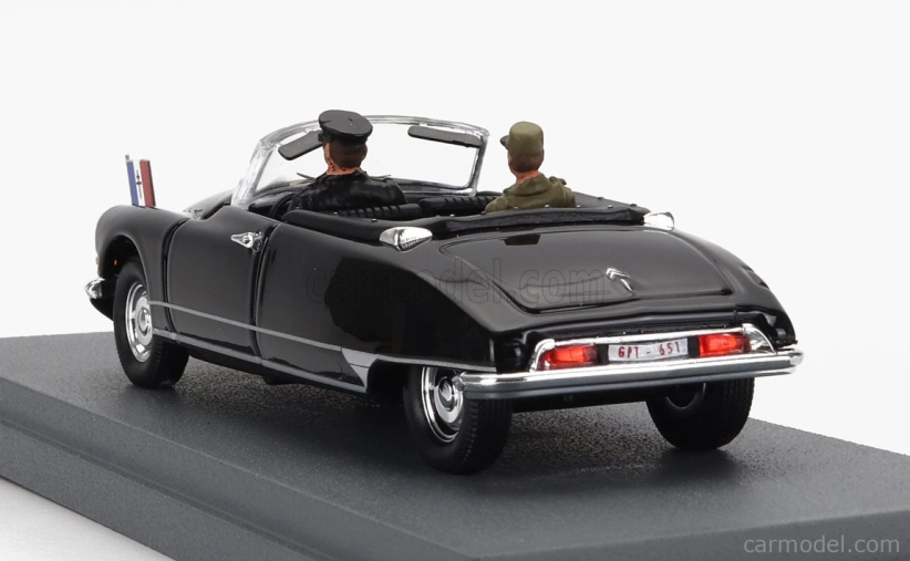Rio-models Citroen Ds19 Cabriolet Osobný automobil Generál Charles De Gaulle Návšteva Džibuti 1959 1:43 Čierna