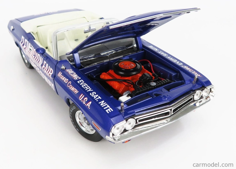 Greenlight Dodge Challenger Cabriolet Open Official Pace Car Flemington Fair Speedway 1971 1:18 Purple