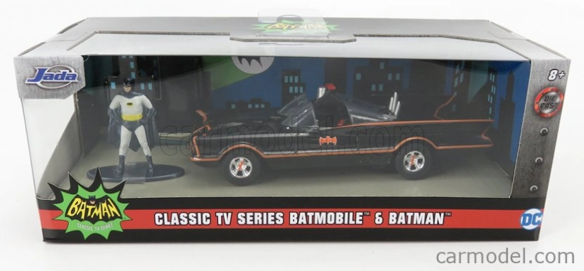 Jada Batman Batmobile 1966 - Classic Tv Series With Batman Figure 1:32 Černá Červená