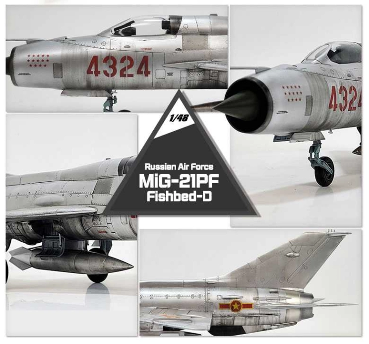 Model Kit lietadlo 12320 - Russian Air Force MiG-21PF Fishbed-D (1:48)