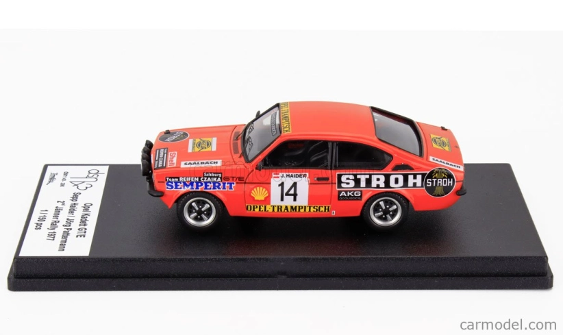 Trofeu Opel Kadett Gt/e (night Version) N 14 2nd Rally Janner 1977 Sepp Haider - Jorg Pattermann 1:43 Orange