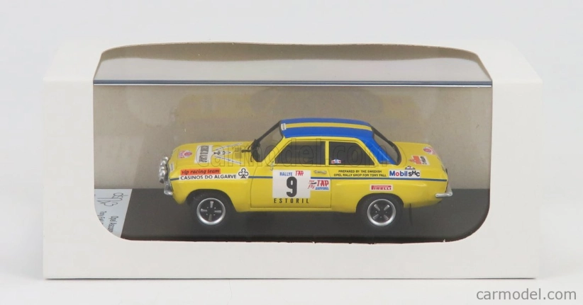 Trofeu Opel Ascona (night Version) N 9 Rally Tap 1974 T.fall - R.turvey 1:43 Žlutá Modrá