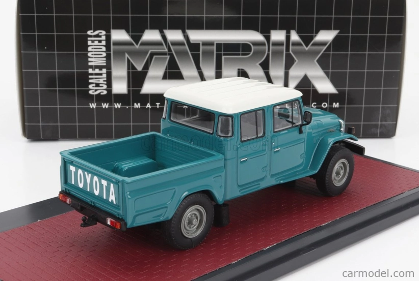 Matrix scale models Toyota Hj45 Land Cruiser Crew Cab Pick-up 1979 1:43 Zelená Bílá