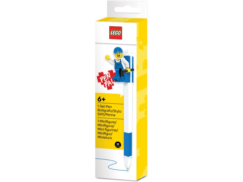 LEGO gelové pero s minifigurkou černé