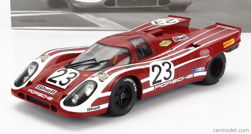 Werk83 Porsche 917k 4.9l Team Salzburg N 23 Winner 24h Le Mans 1970 Hans Herrmann - Richard Attwood 1:18 Červená Bílá