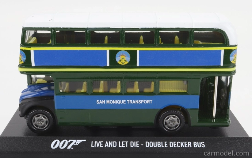 Motor-max Decker Diorama - Autobus 1960 - 007 James Bond - Live And Let Die - Vivi E Lascia Morire 1:36 Modrozelená