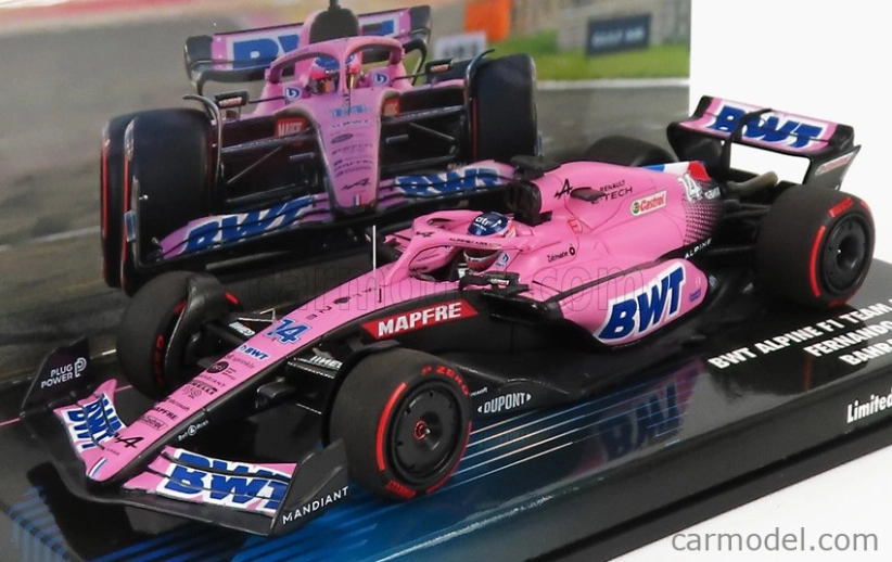 Minichamps Renault F1 A522 Team Alpine Bwt N 14 Bahrain Gp 2022 Fernando Alonso 1:43 Ružová