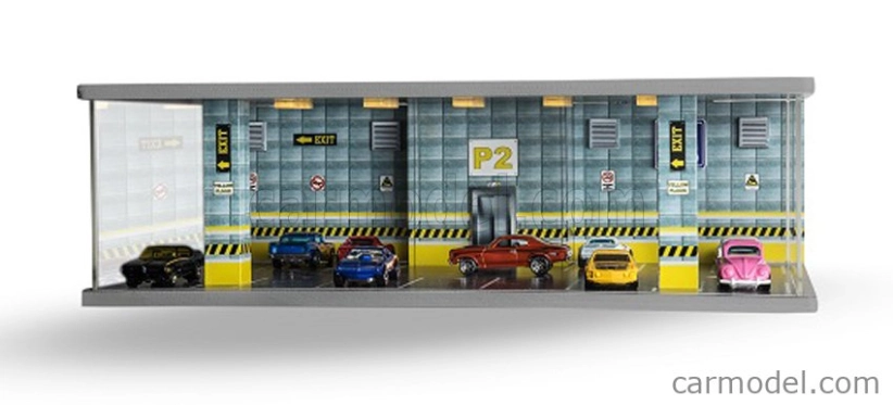 Atlantic Vetrina display box Diorama Parcheggio Secondo Piano - Parking P2 Yellow Floor - Cars Not Included - Lungh.lenght Cm 43.0 X Largh.width Cm 25.0 X Alt.height Cm 14.0 1:64 Různé