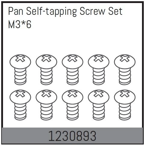 1230893 - M3*6 Pan self-tapping Screw Set (10)