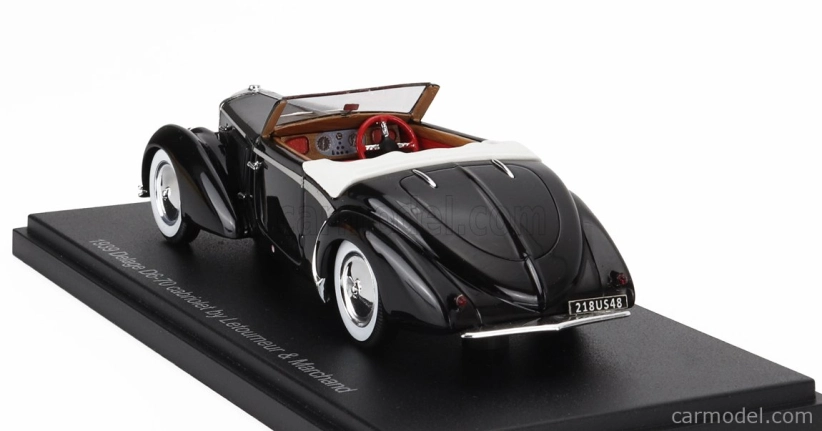 Esval model Delage D6-70 Cabriolet Letourneur & Marchand Open 1939 1:43 Black