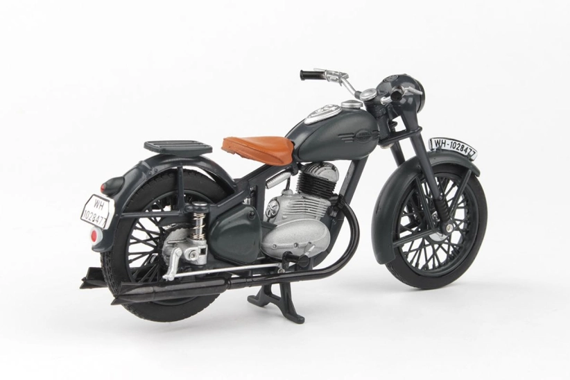 Abrex Jawa 250 Pérák (1942) 1:18 – sivá tmavá – prototyp