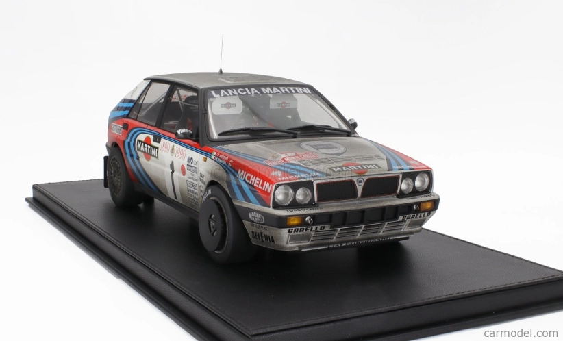 Topmarques Lancia Delta Hf Integrale 16v Martini Dirty Version N 1 3rd Rally Montecarlo 1990 M.biasion - T.siviero 1:12 Biela červená modrá