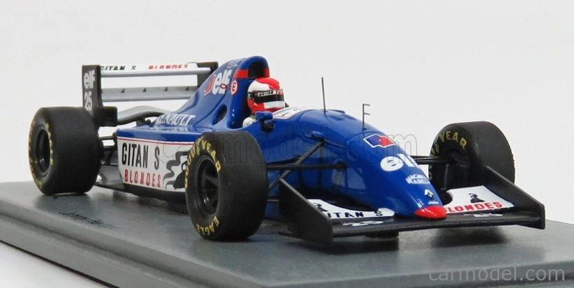 Spark-model Ligier F1 Js39b N 25 Europe Gp 1994 Johnny Herbert 1:43 Modrá biela