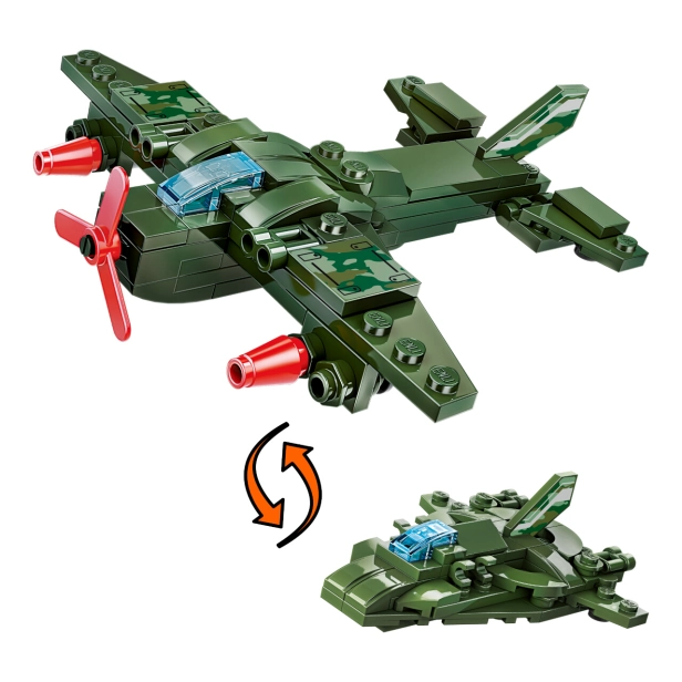 Qman War-Spirit Wheeled Tank 42301 8v1 set