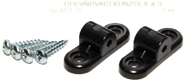 2621 Upevňovací konzola 3mm 2ks Černá