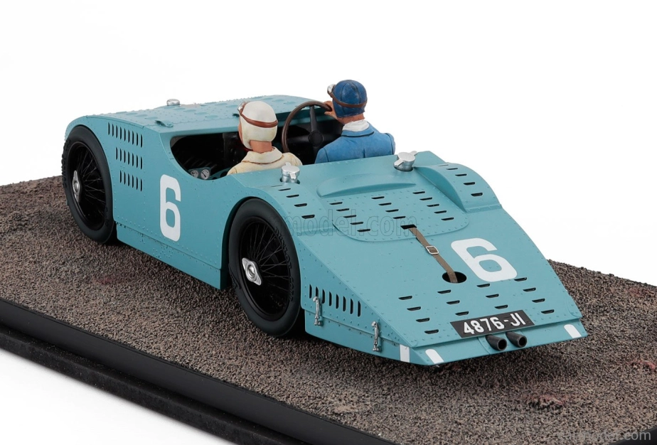 Le mans miniatures Bugatti F1  Type 32 N 6 3rd A.c.f. Gp 1923 With Pilot Driver Figures 1:18 Matt Blue